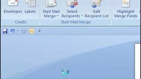 How to use an existing list of recipients with Mail Merge Word