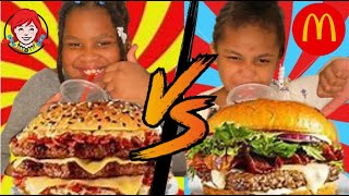MCDONALDS VS WENDYS FOOD CHALLENGE!