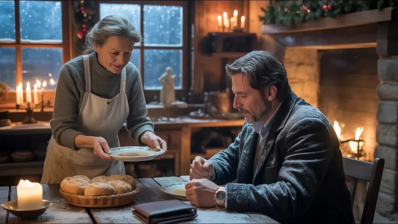 Zu Weihnachten kochte eine Frau vom Land für einen Fremden… nicht wissend, dass er Millionär war