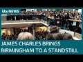 YouTuber James Charles brings Birmingham city centre to a standstill | ITV News