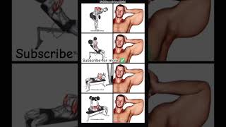 triceps workout with gym machine and dumbbell #shorts