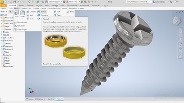 DESIGNING AND DRAWING A 3D SCREW WITH AUTODESK INVENTOR (HELICAL SCREW WITH AUTODESK, CAD TUTORIAL)