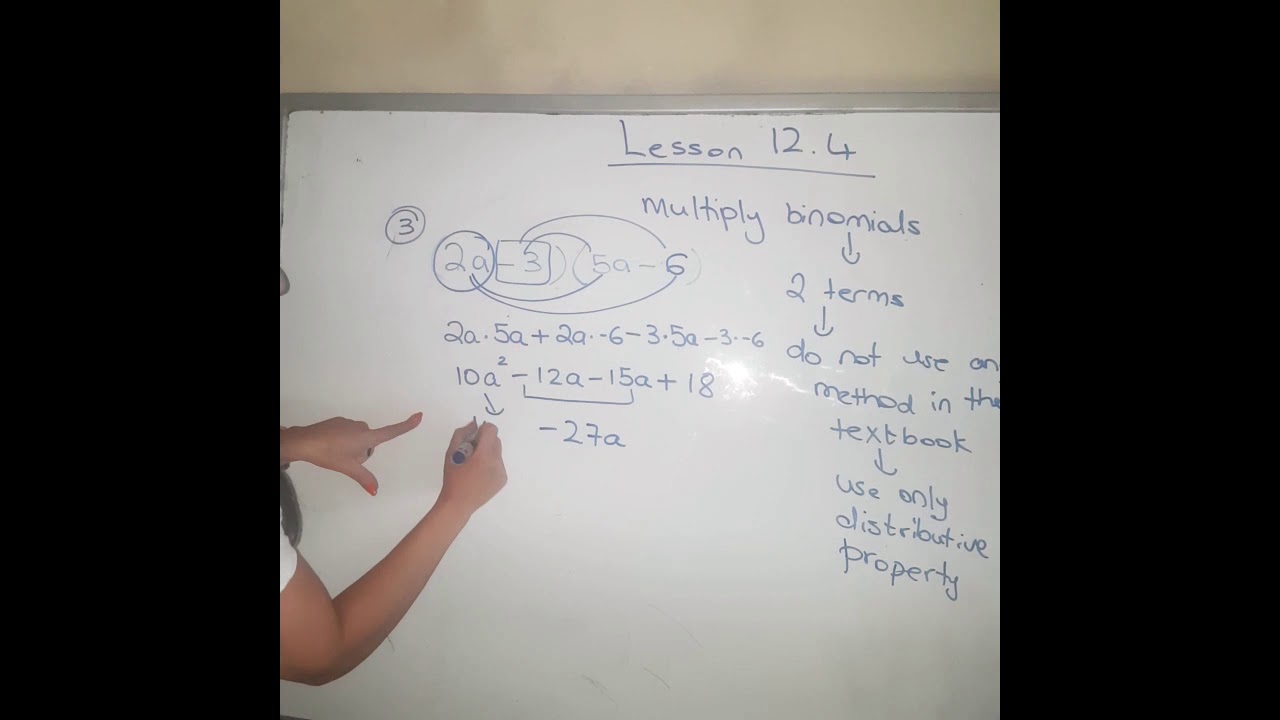 Grade 7 Multiplying Binomials - YouTube