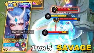 TOP GLOBAL KARINA SAVAGE MOMENTS IN 5 MINUTES!! - MLBB