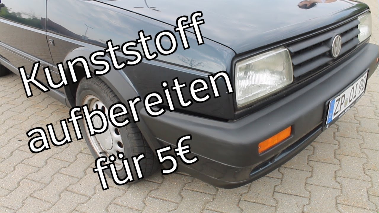 Am Auto Kunststoff aufbereiten - für 5€ Plastik-Stoßstangen wieder