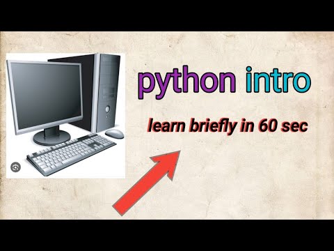 python intro in 60 sec #python - YouTube