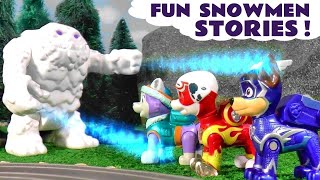 Snowman Toy Stories with the Mighty Pups