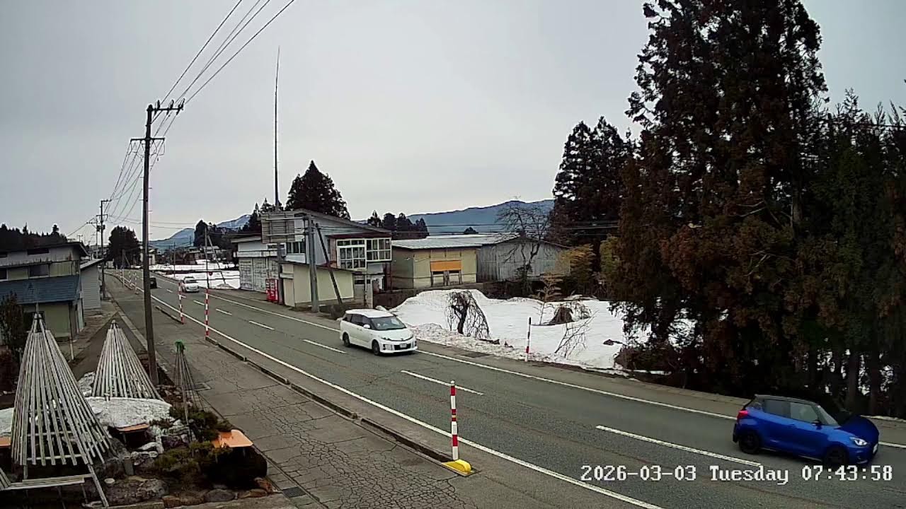 山形県長井市勧進代県道11号ライブカメラ Yamagata Nagai Live camera.world.cam