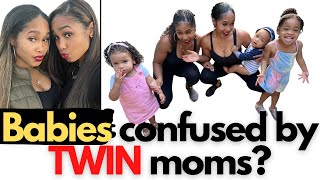 BABIES CONFUSED BY MOM \& IDENTICAL TWIN SISTER?!!!