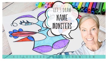 Symmetrical Name Creature Drawing