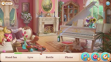Manor Matters hidden objects #88 Music Room HD - Pass | Lyre, Phone, Bottle, Gramophone, Angel, Wig