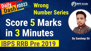 Wrong Number Series in Hindi | Score 5 Marks in 3 Mins | #DD 23 IBPS RRB Pre By Sandeep Ji