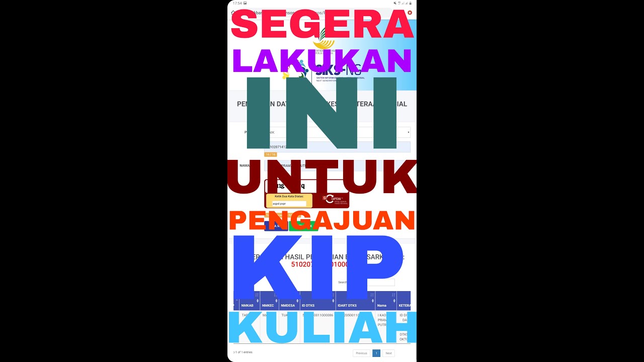 CARA CEK ID BDT UNTUK PENGAJUAN KIP KULIAH YouTube