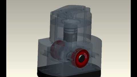 ProE Mechanism- Piston movement in a 4stroke engine.avi