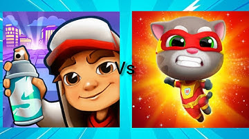 Subway Surfers vs Talking Tom Hero Dash.Ultimate Parkour Battle | Best Endless Runner Comparison 