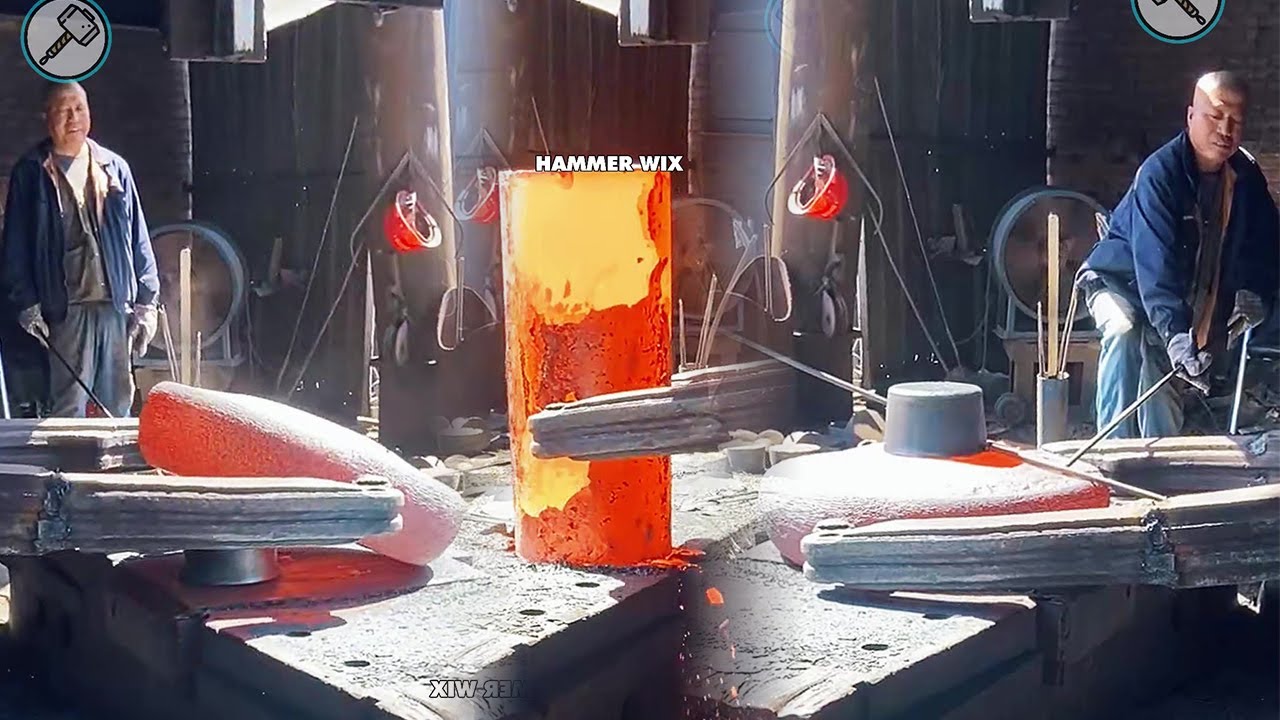 The Process Of Forging Steel Using Giant Hydraulic Hammers Part 434 ...