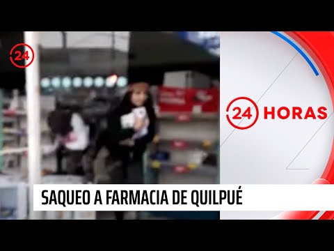 Captan saqueo en farmacia ubicada en el centro de Quilpué | 24 Horas TVN Chile
