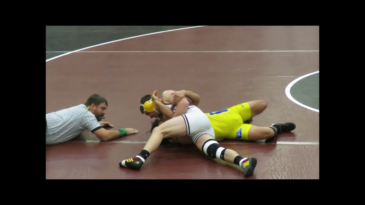 Laramie Wrestler Ben Ruckman Pins His Opponent From Wheatlaand YouTube