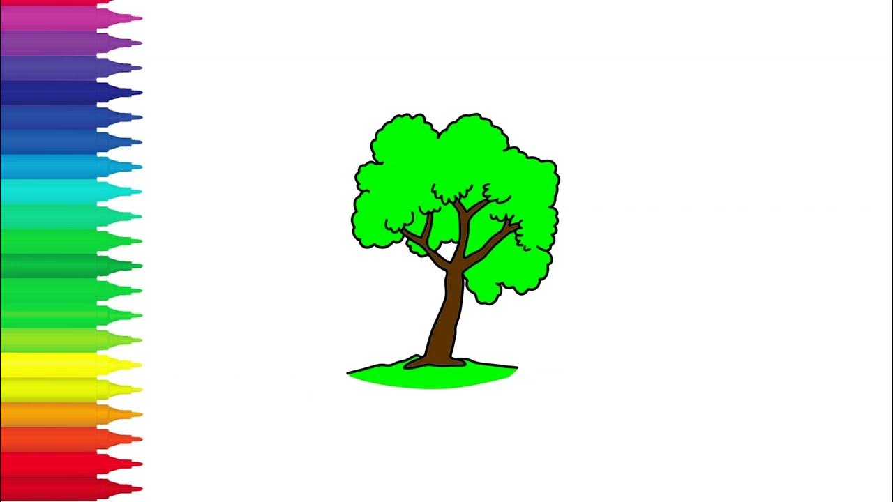 How to draw a tree YouTube