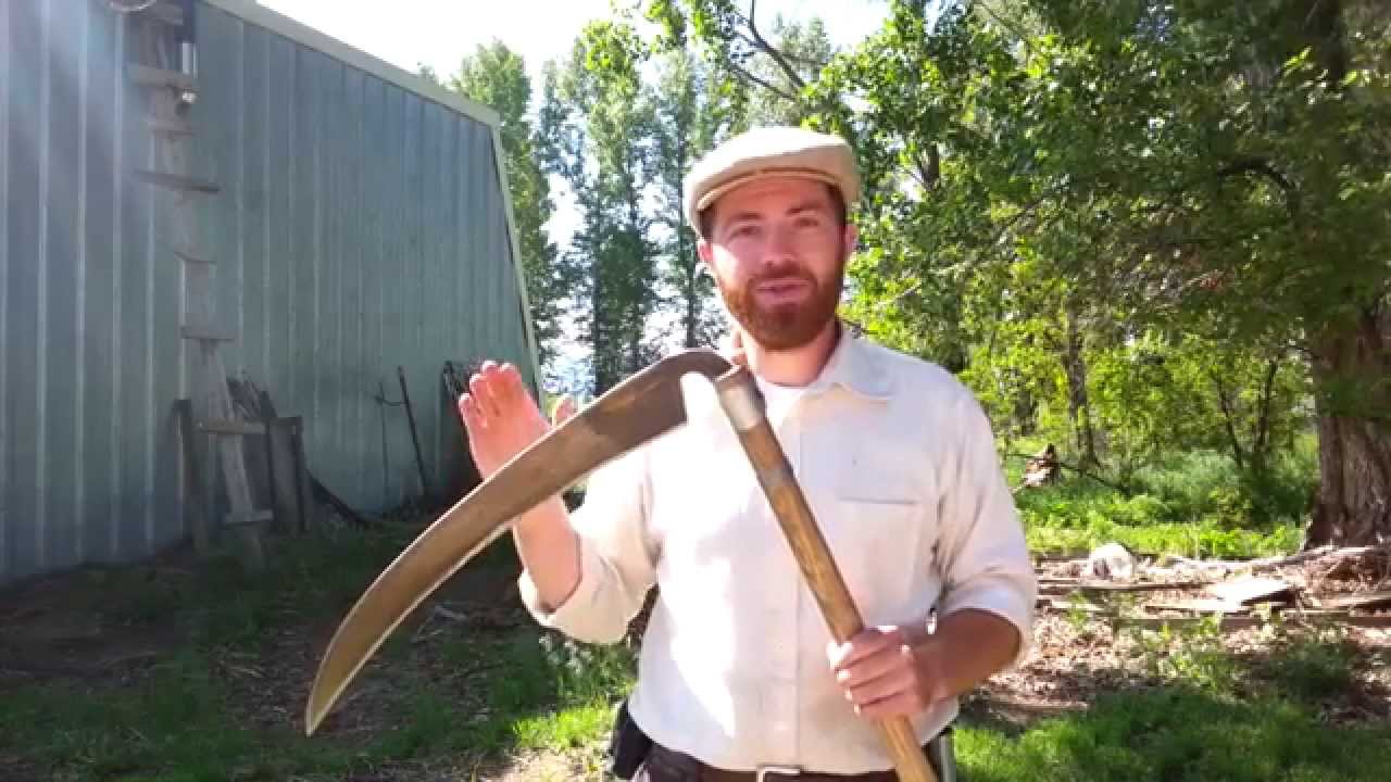 Mowing Hay With a Scythe - YouTube