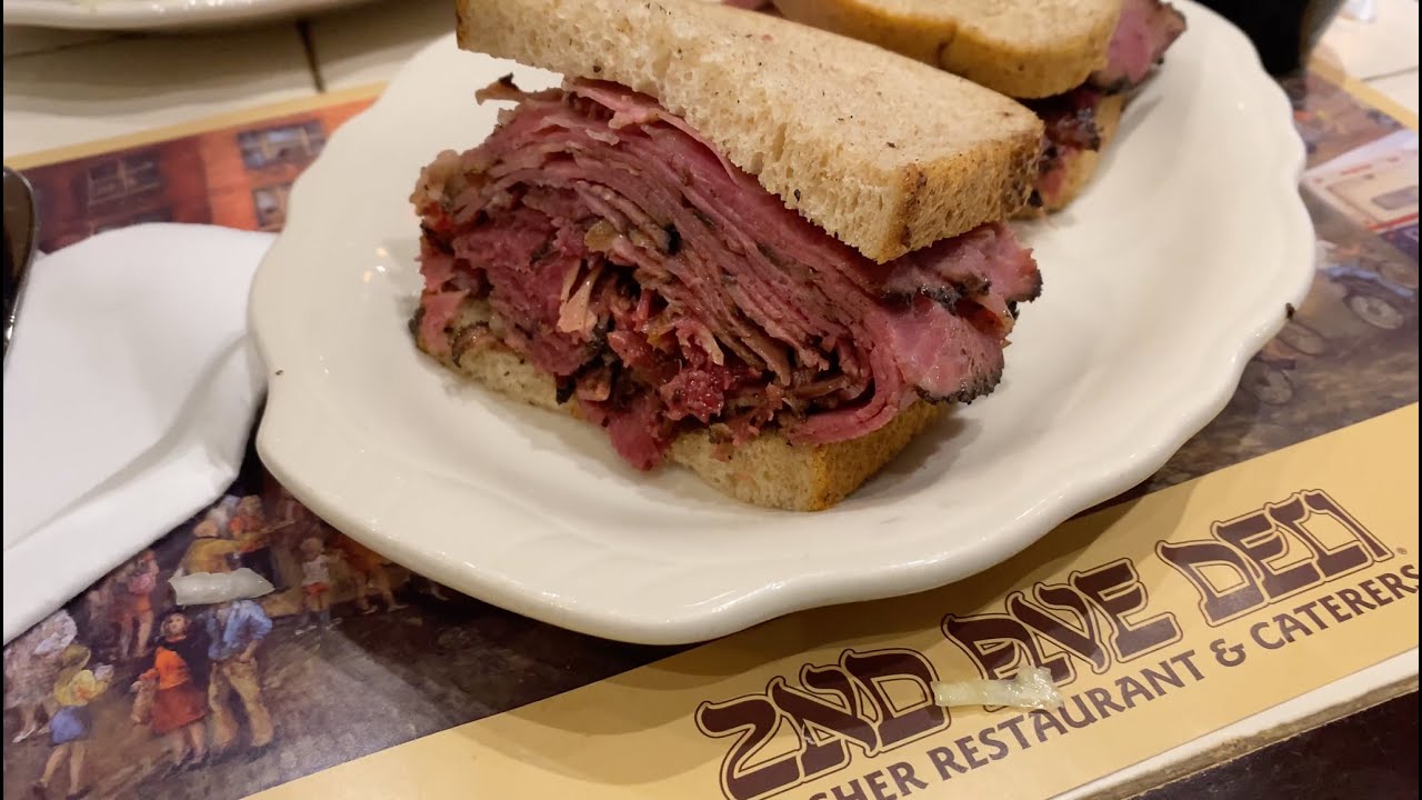 2nd Avenue Deli Pastrami Sandwich Review In New York City - YouTube
