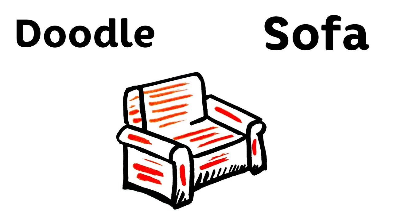 Easy Doodle Sofa Step By Step Draw Youtube
