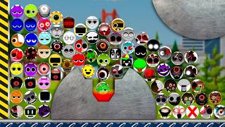 150 Sprunki Phase 1–10 Survival Marble Race in Algodoo - Who Will Survive?
