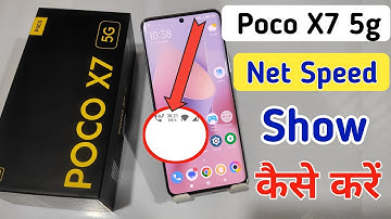Poco x7 5g me net speed setting / How to show net speed in Poco x7 5g / network speed