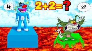 OGGY AND JACK PLAYING MATH ANSWER OR DIE IN ROBLOX! screenshot 5