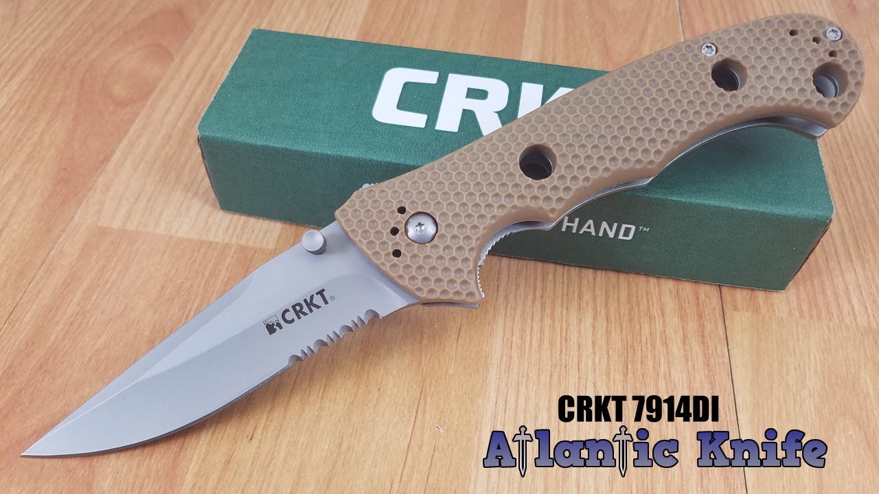 CRKT HAMMOND DESERT CRUISER FOLDING KNIFE TAN COMBO EDGE 7914DI YouTube