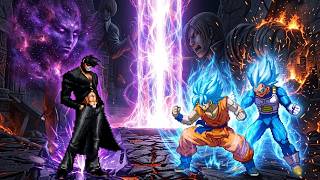 [KOF vs DBZ] Iori Yagami FEN vs Goku Blue and Vegeta Blue | 1 on 2 🔥