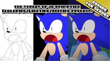 The Stages of 2D Animation [Coloring/Lighting/Editing Process]