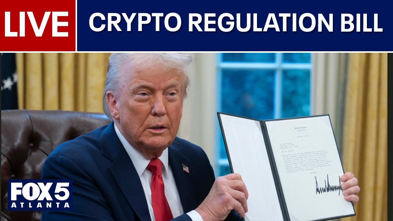 WATCH LIVE: President Trump signs historic crypto bill called the GENIUS Act