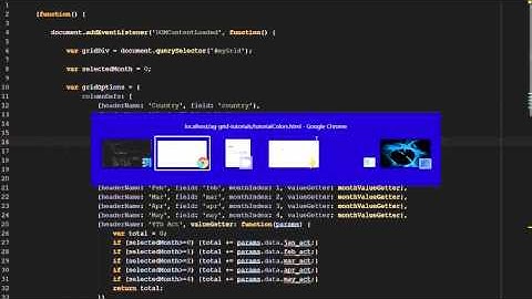 ag-Grid Javascript Tutorial (4 of 7): Colors
