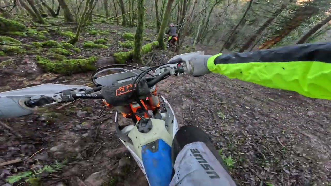 POV: I got stuck AGAIN trail riding in Somerset, hill climbs, crashes and splats on my KTM EXC 300