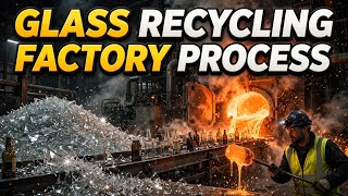 Inside a High-Tech Glass Recycling Factory | From Broken Glass to New Bottles
