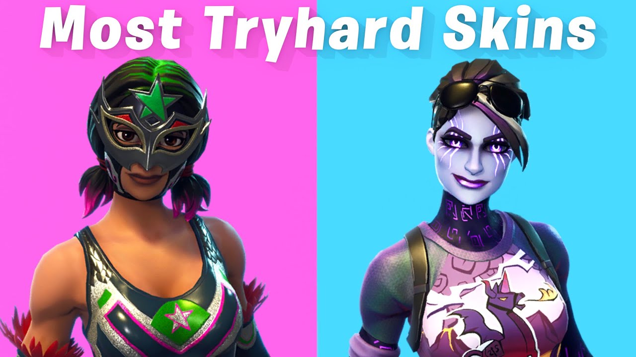 Top 10 Most Tryhard Skins In Fortnite Sweaty Skins Youtube