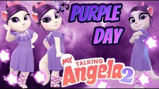 Purple day💜 play video💟 My talking angela 2❤️