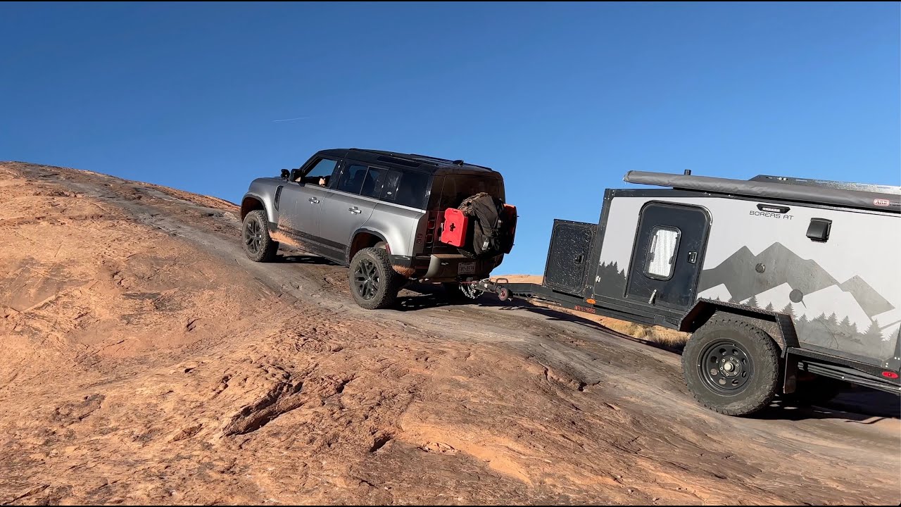 New 2021 Defender Towing Boreas Camper On Baby Lions Back