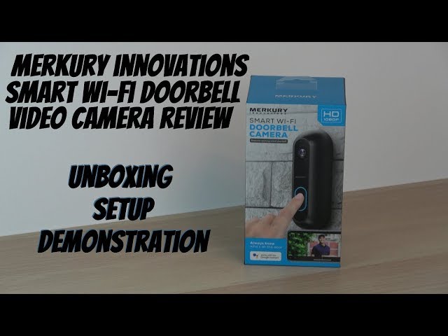 merkury innovations smart doorbell with 1080p camera