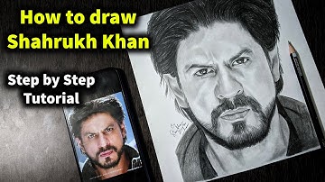 How to Draw Shahrukh Khan Step by Step Sketch tutorial -Part 2/ Pencil Shading, Blending, Hair,Beard
