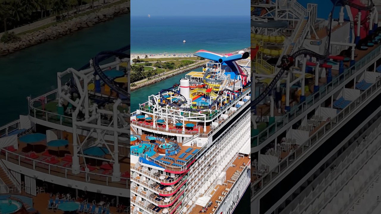 This cruise ship has a rollercoaster 🤯🎢