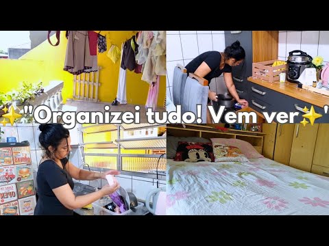 'Organizei TUDO! Faxina