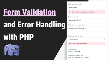 How to handle validate form data in PHP |  Insert form data in database