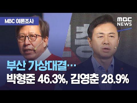 [MBC 여론조사] 부산 가상대결…박형준 46.3%, <strong>김영춘</strong> 28.9% (2021.02.12/뉴스투데이/MBC)