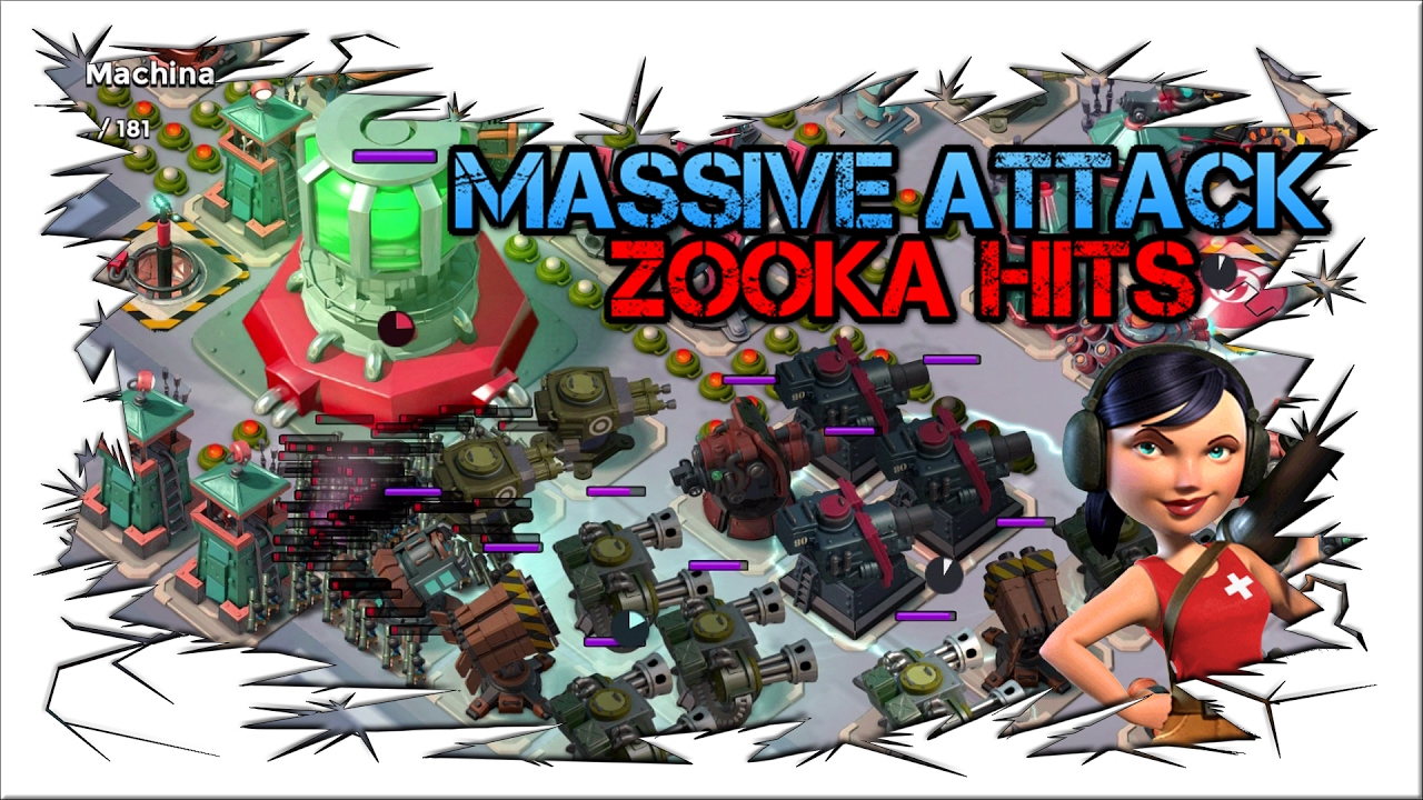 Machina and Complex Crushed by Only Zooka ! Boom Beach Massive Attack