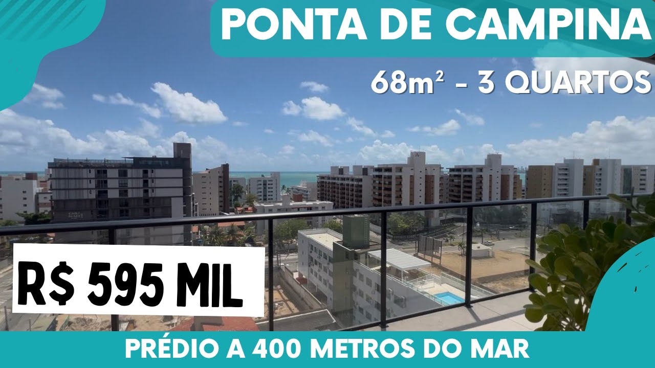 APARTAMENTO 3 QUARTOS SENDO 1 SUÍTE | PONTA DE CAMPINA | 68m² - OPORTUNIDADE - EDIFÍCIO MAKAR