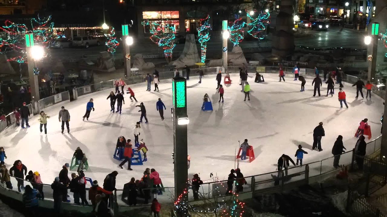 Ice skating at Main Street Square YouTube