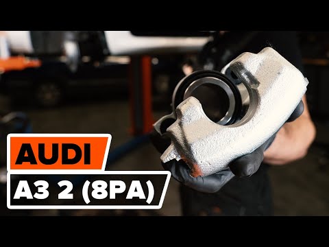 How to change front brake caliper on AUDI A3 2 (8PA) [TUTORIAL AUTODOC]