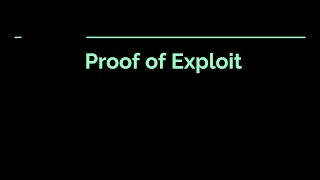Proof of Exploit - Intro